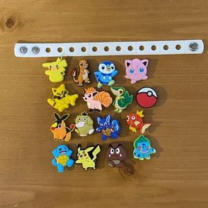 COPY - Lot # 2~Pokemon Croc Charm Set 15 piece/ free wristband